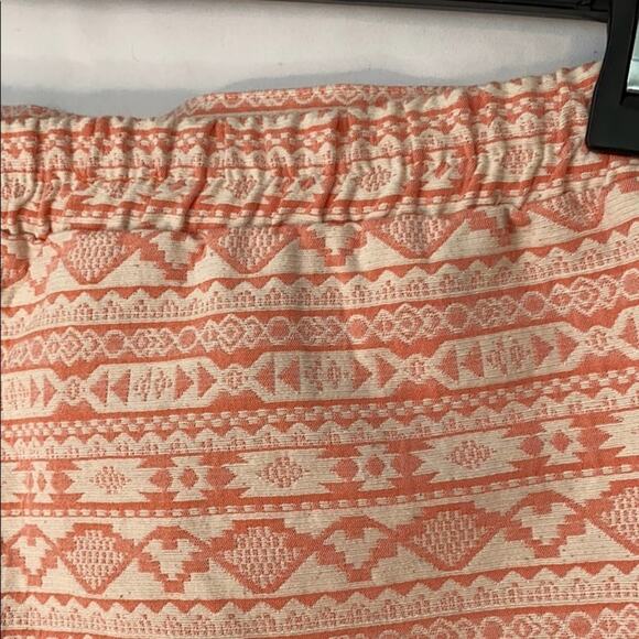 Peach & Cream Tribal Striped Shorts - Picture 5 of 8